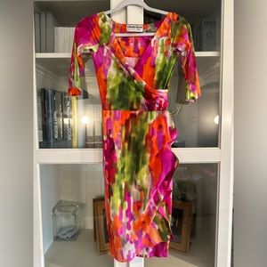 Chiara Boni colorful mid Sleeve Dress US Size 2  (EU 38)